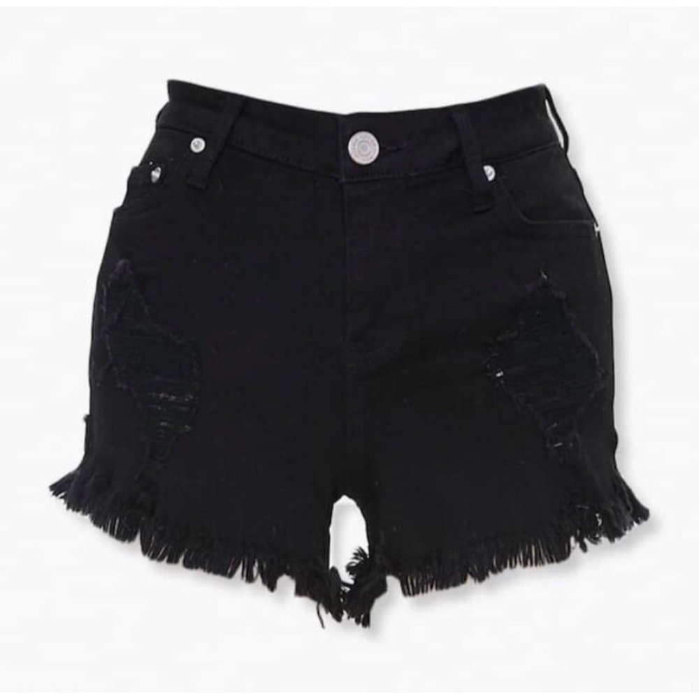 Black Denim Shorts
